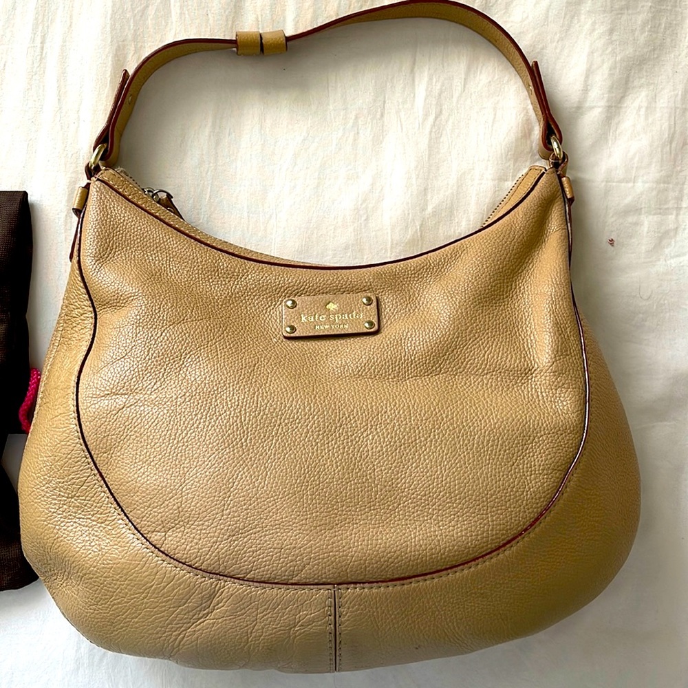 Kate Spade tan color hobo with dust bag